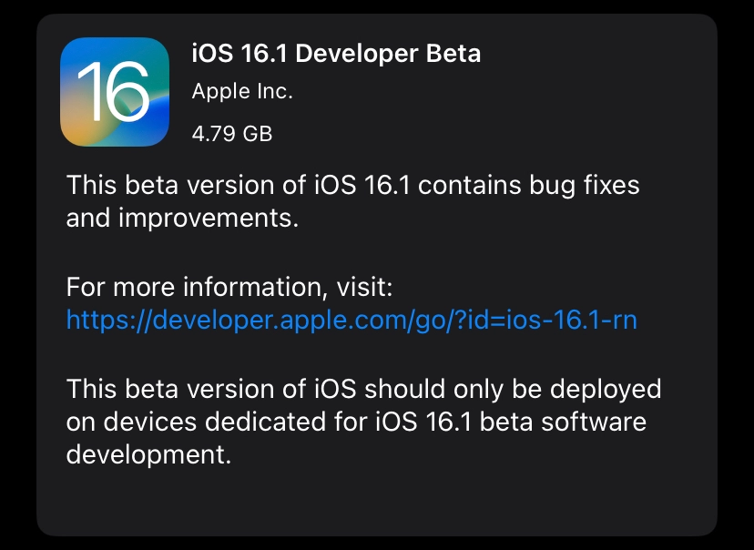 Gambar IOS 16.1 Update Setiawan Ichlas